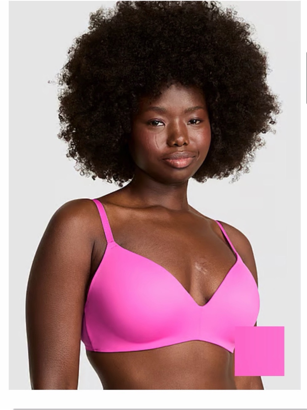 PINK Victoria's Secret Smooth Lightly Lined Hot Pink Bra